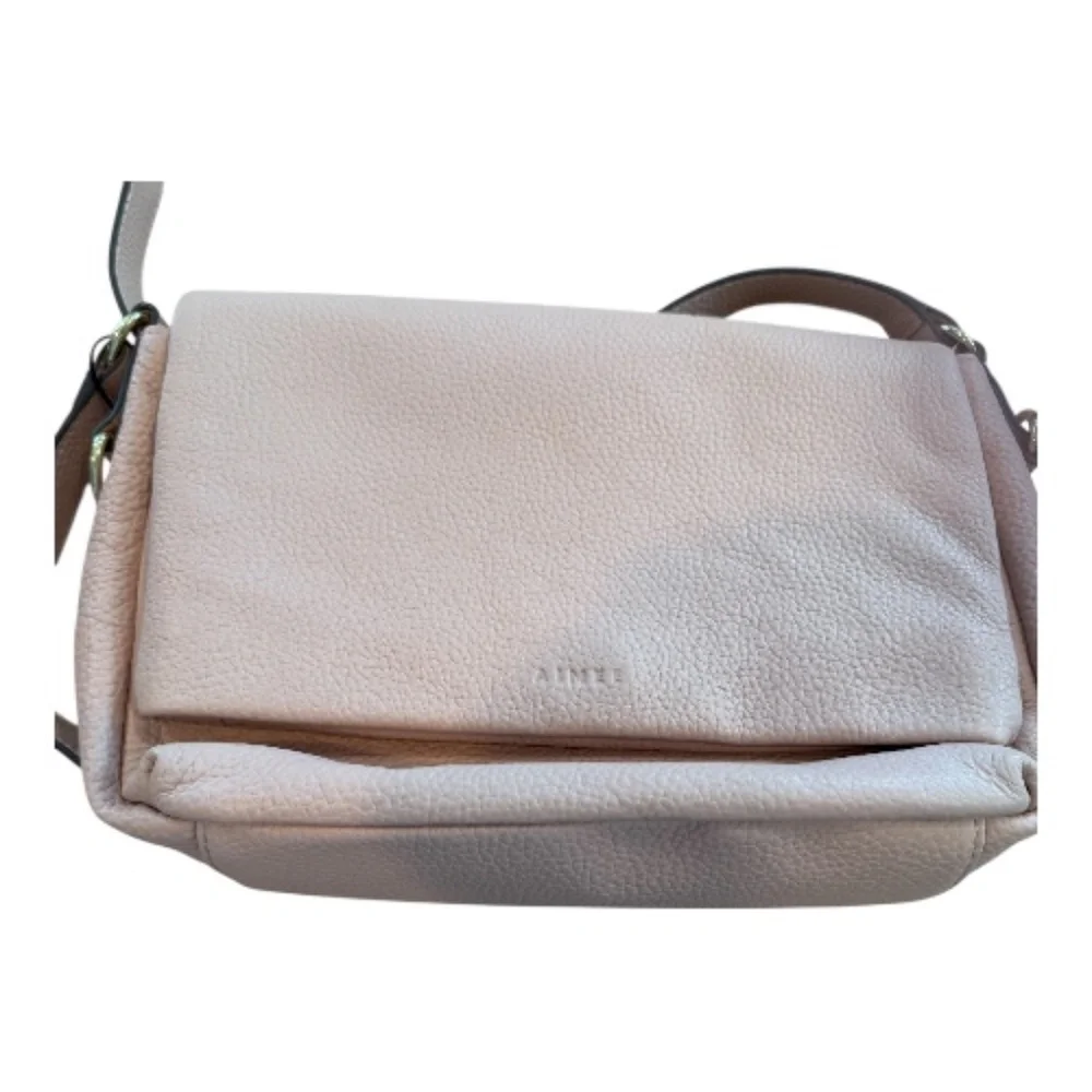 NWT AIMEE Preston Medium Leather Crossbody Bag | Rose Quartz